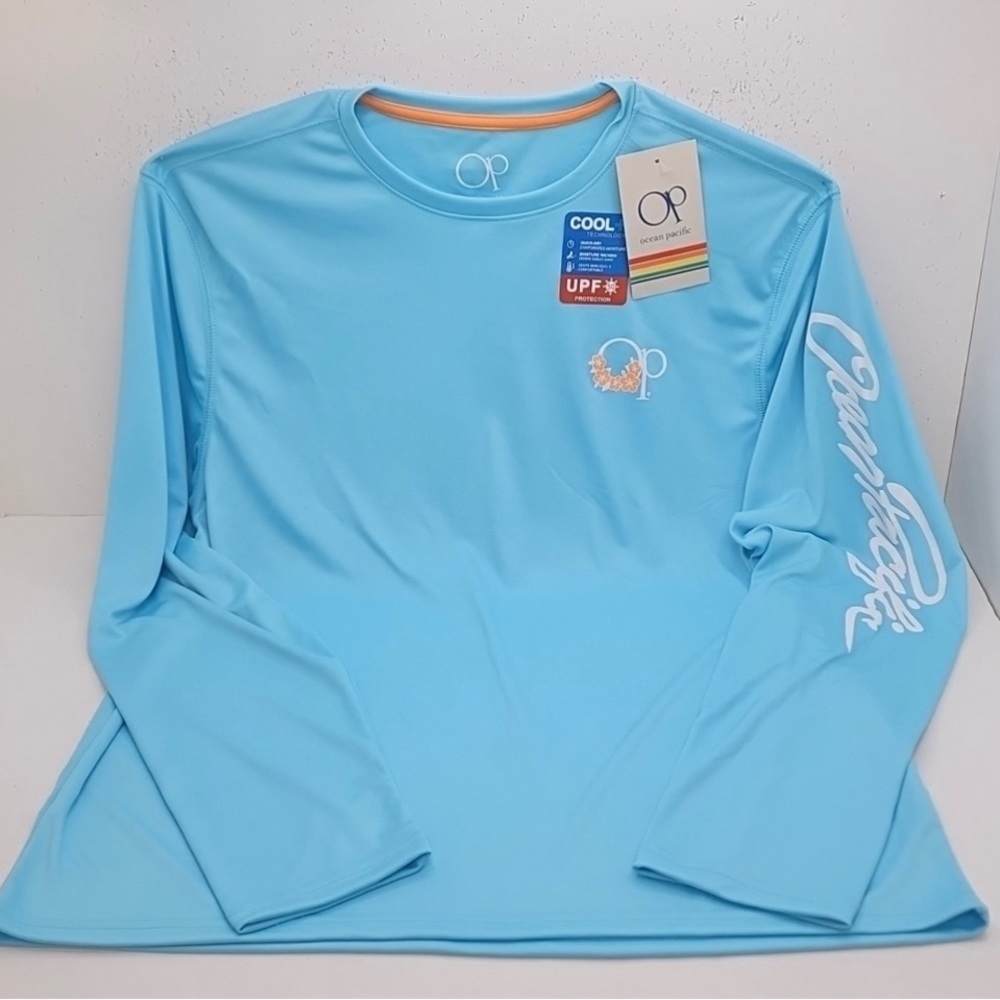 OCEAN PACIFIC RASHGUARD MEDIUM LIGHT BLUE